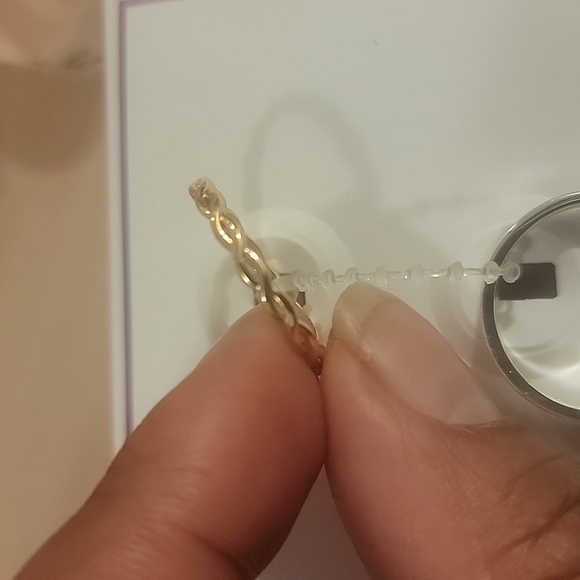 Cubic Zirconia 18K Gold Over Brass Ring Set (2Fer) - Picture 7 of 8